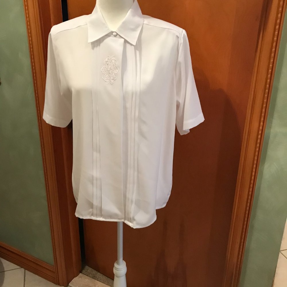 Yves St Claire Woman's Short Sleeve Blouse Vintage - Picture 5 of 8